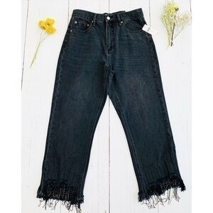 💋Anthropologie blue revival chain fringe jeans size 27